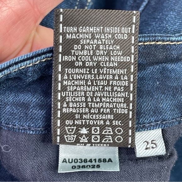 7 For All Mankind Jeans Women’s 25 Blue Kimmie Bootcut Low Rise Dark Wash - Picture 8 of 13